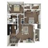 2 bedroom 2 bath floor plan 2 bedroom 2 bath floor plan at Deer Crest Apartments, Broomfield, 80020